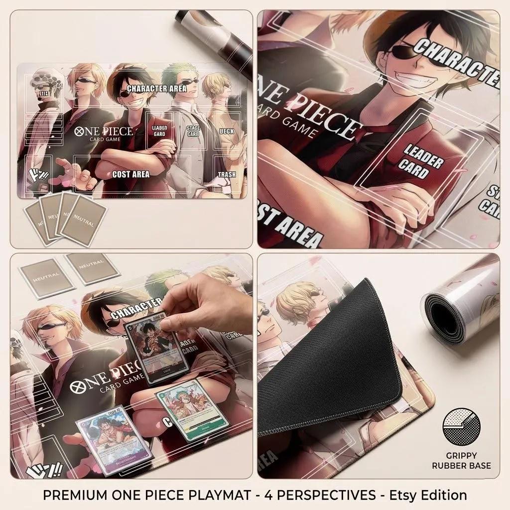 Luffy Zoro Sanji Law Suit One Piece Playmat