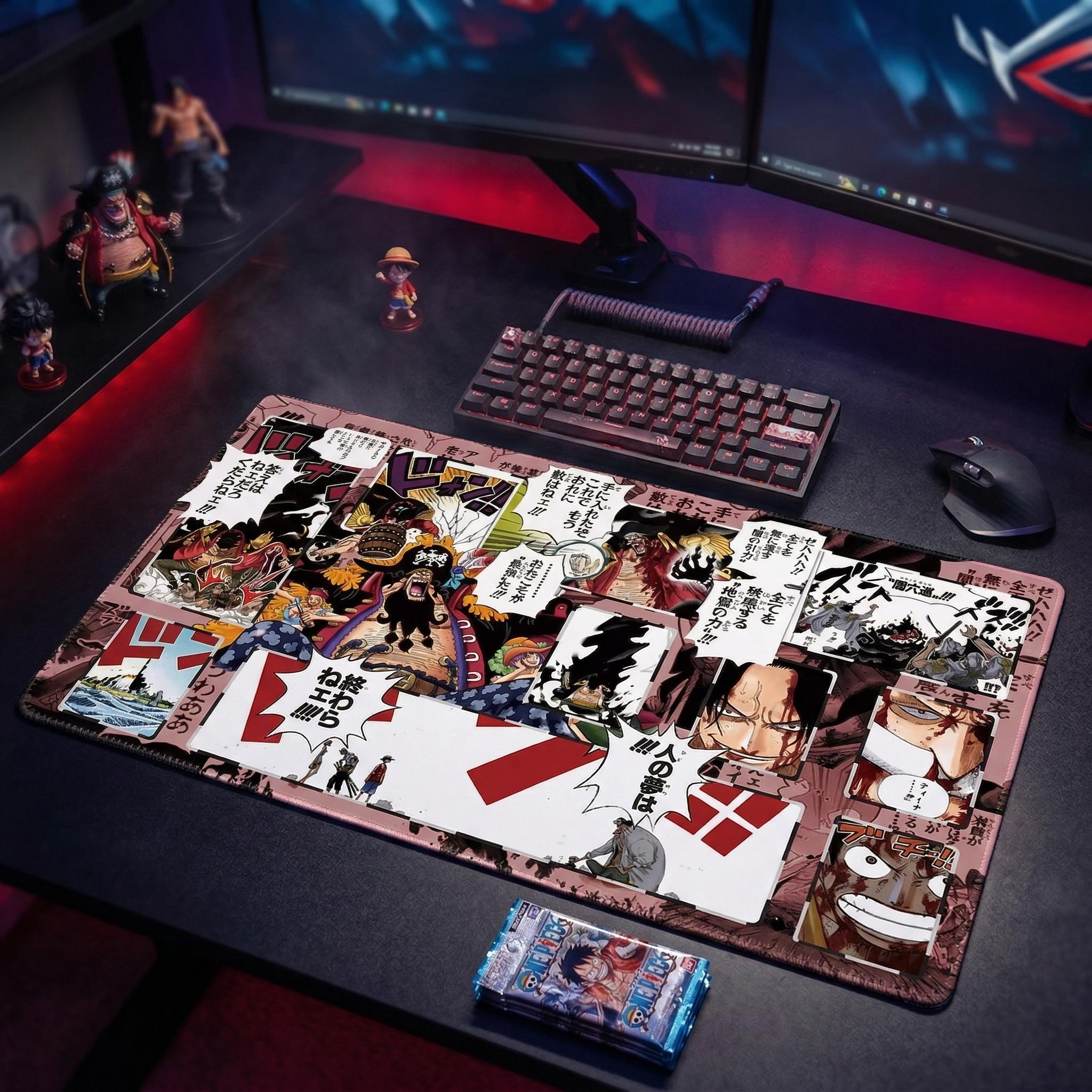Blackbeard One Piece TCG Playmat - Marshall D. Teach Desk Mat - "A Man's Dream Will Never Die" Anime Mousepad - One Piece TCG Mat