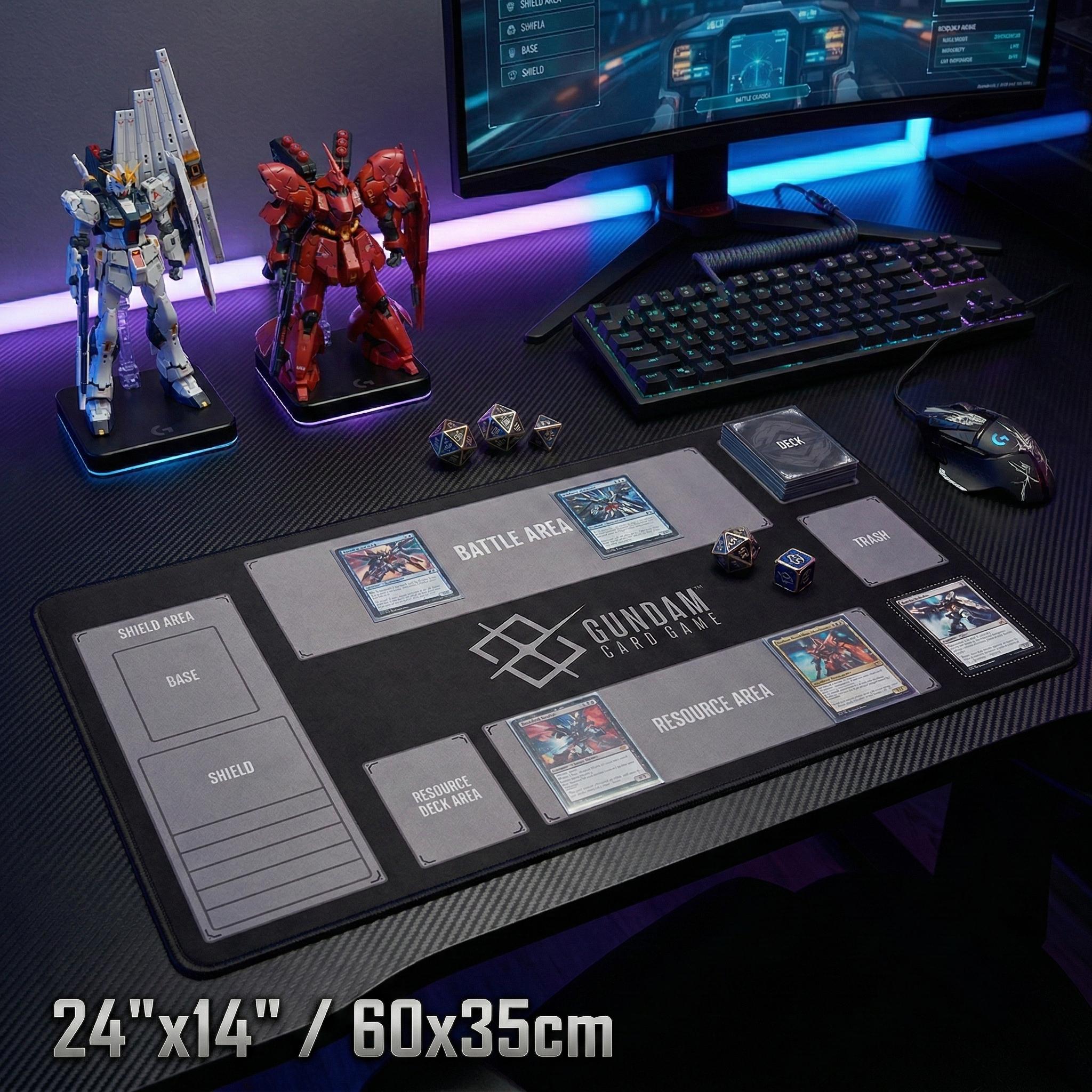 Gundam Card Game Playmat with Zones, GCG TCG Mat