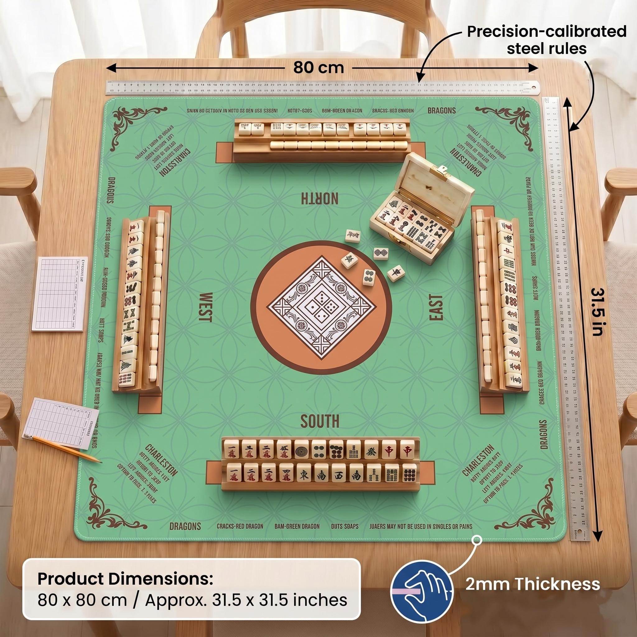 Mint Green Mahjong Mat