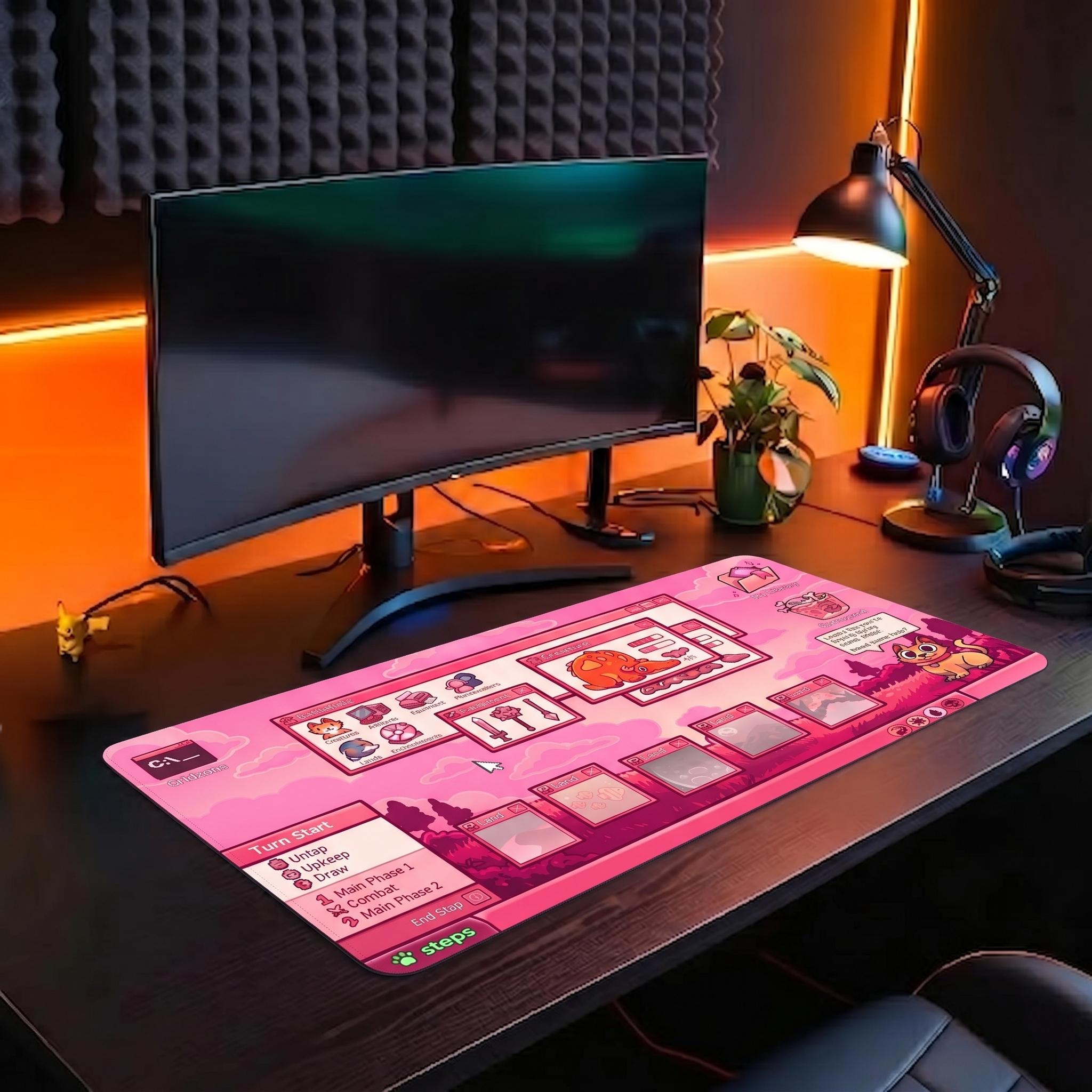 Magic Pink Gaming Desk Mat | Mousepads | Available in Multiple Sizes