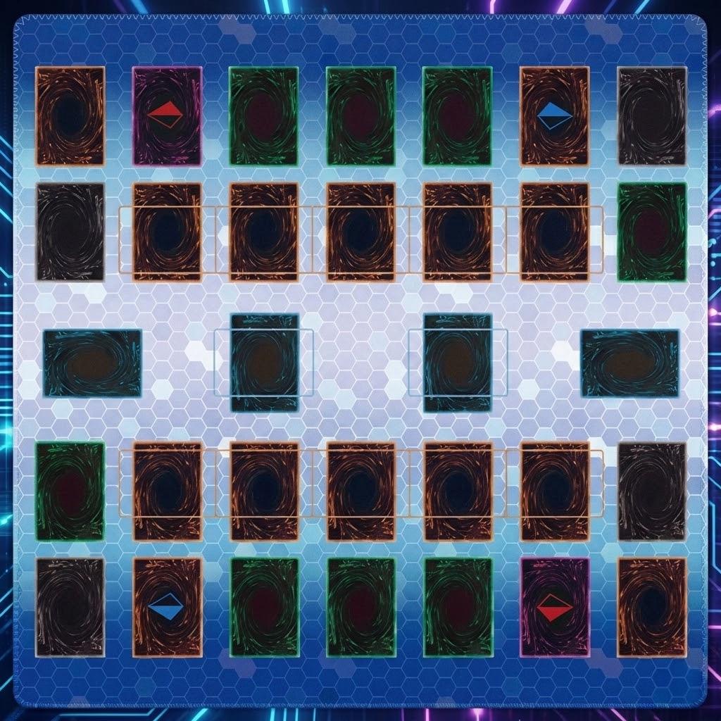 Two Player Yu-Gi-Oh! Playmat | 2 Player YGO Mat | YGO Accessories | 24 x 24" Mat