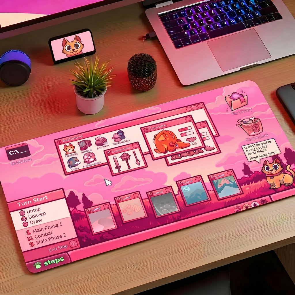 Magic Pink Gaming Desk Mat | Mousepads | Available in Multiple Sizes