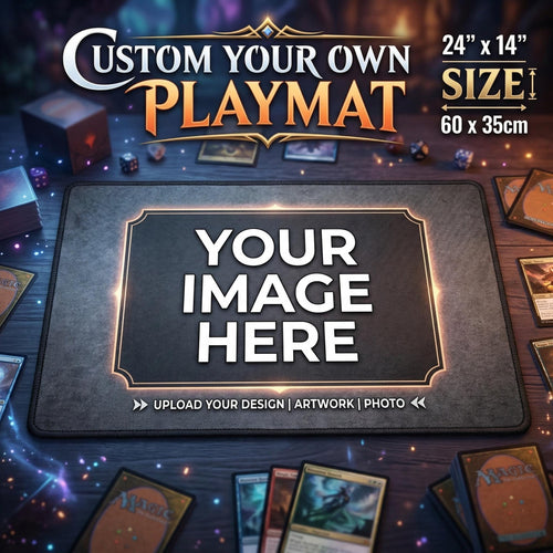 Custom TCG Playmat 24"X14" | Personalized Play Mat | Custom Board Game Mat With Zones | Trading Card Games | Print Your Own Playmat