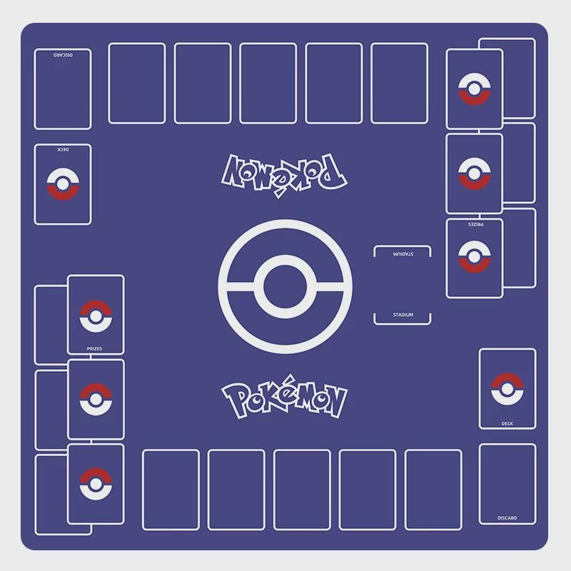 Two Player Pokemon Playmat | Duo PTCG Battle Mat | Double Field Resource & Zones |  24 x 24 inches