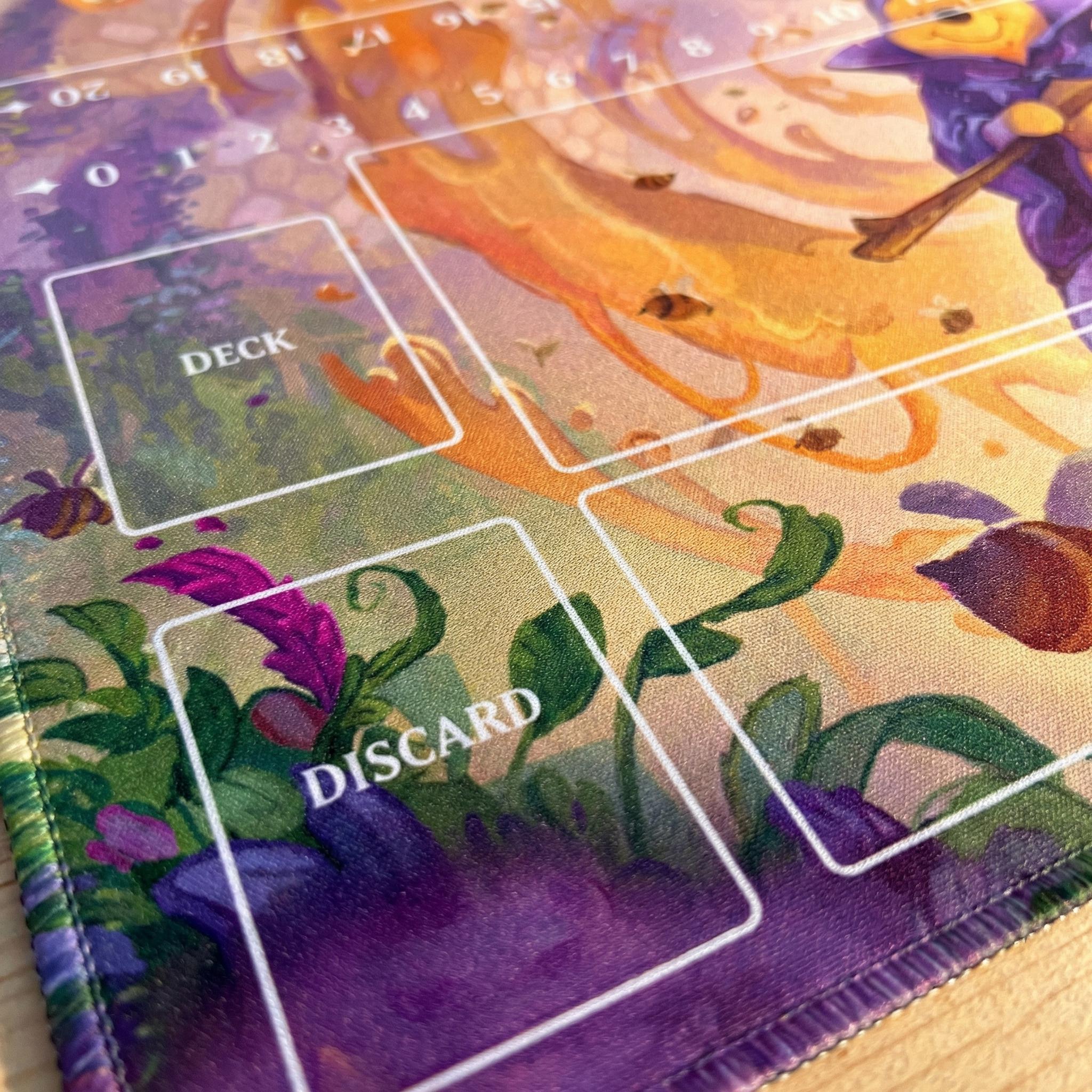 Duo Lorcana Playmat | 2 Player TCG Battle Mat | Multi-Color Lorcana Duo Mat | Two-Player Layout | 24 x 24 inches
