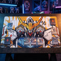 Gundam Card Game Playmat with Zones, Barbatos Mecha Desk Mat, 24x14 Anime Gaming Mouse Pad, TCG Board Game Mat, Gift for Gamers