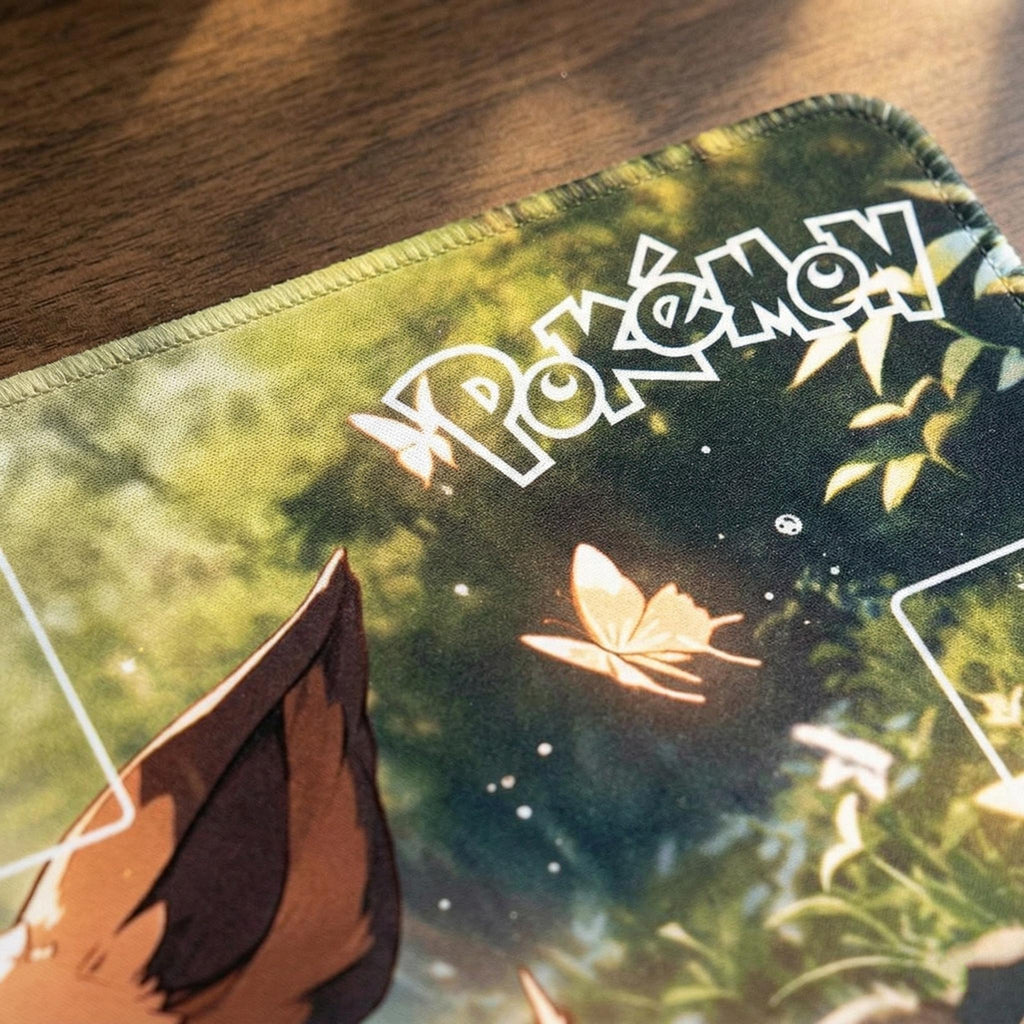 Eevee Pokemon Playmat | Pokemon Trading Card Game Mat | 24" x 14" inch | Eveveelutions PTCG