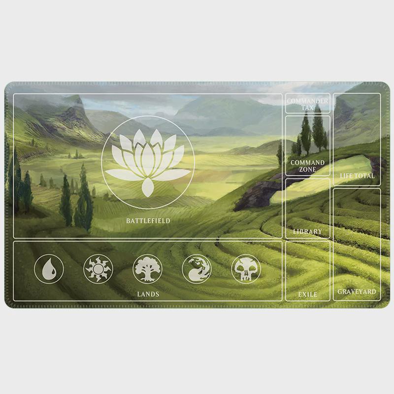 MTG Playmat with Zones, Magic the Gathering Commander Mat, Zoned TCG Desk Mat