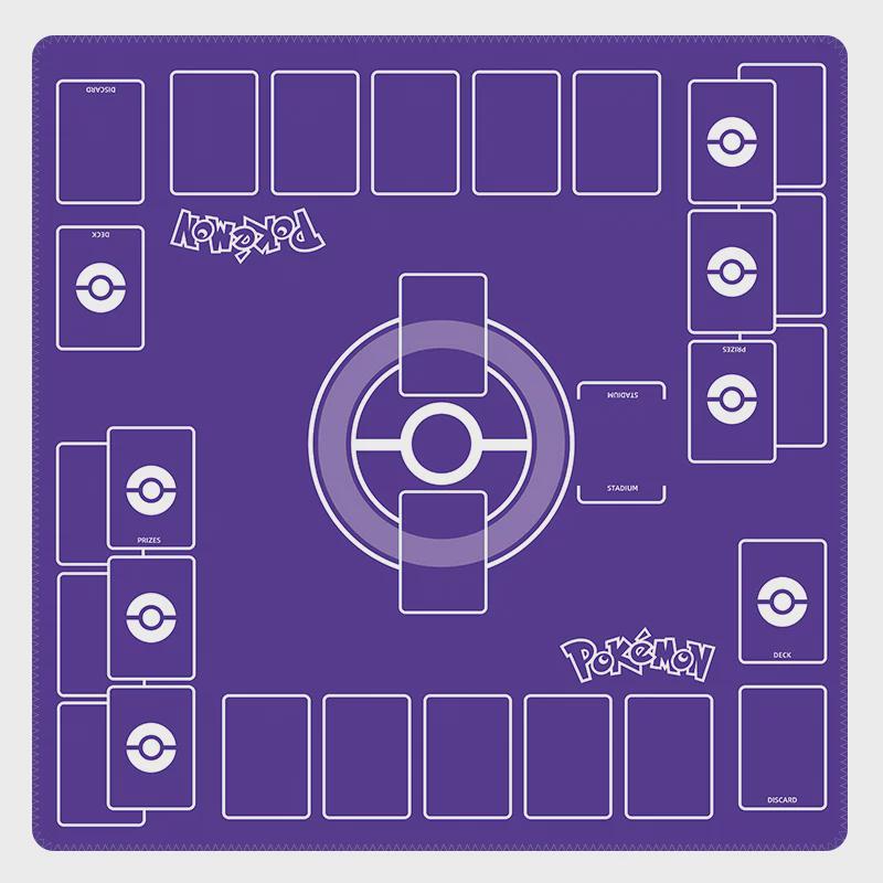 Duo Pokemon Playmat | 2 Player Pokemon PTCG Battle Mat | 24 x 24 inches