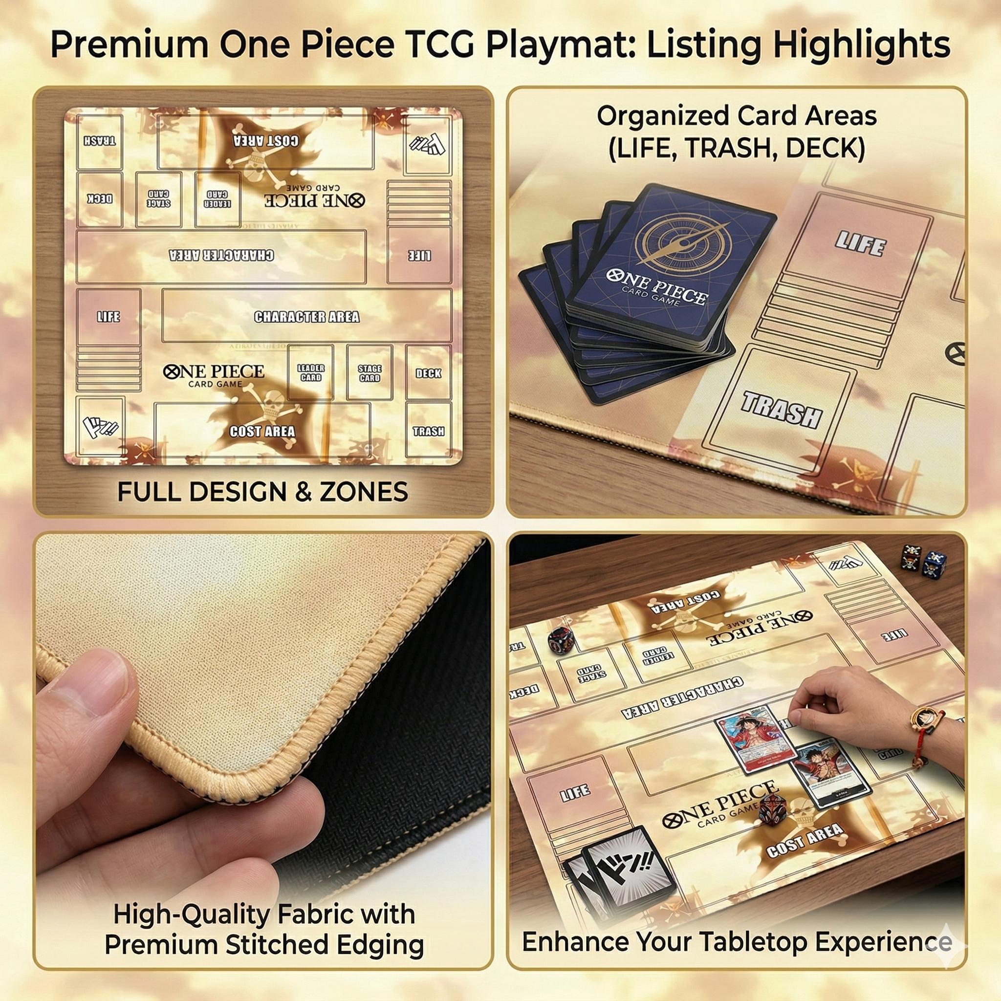 Golden Pirate Flag One Piece Duo Playmat
