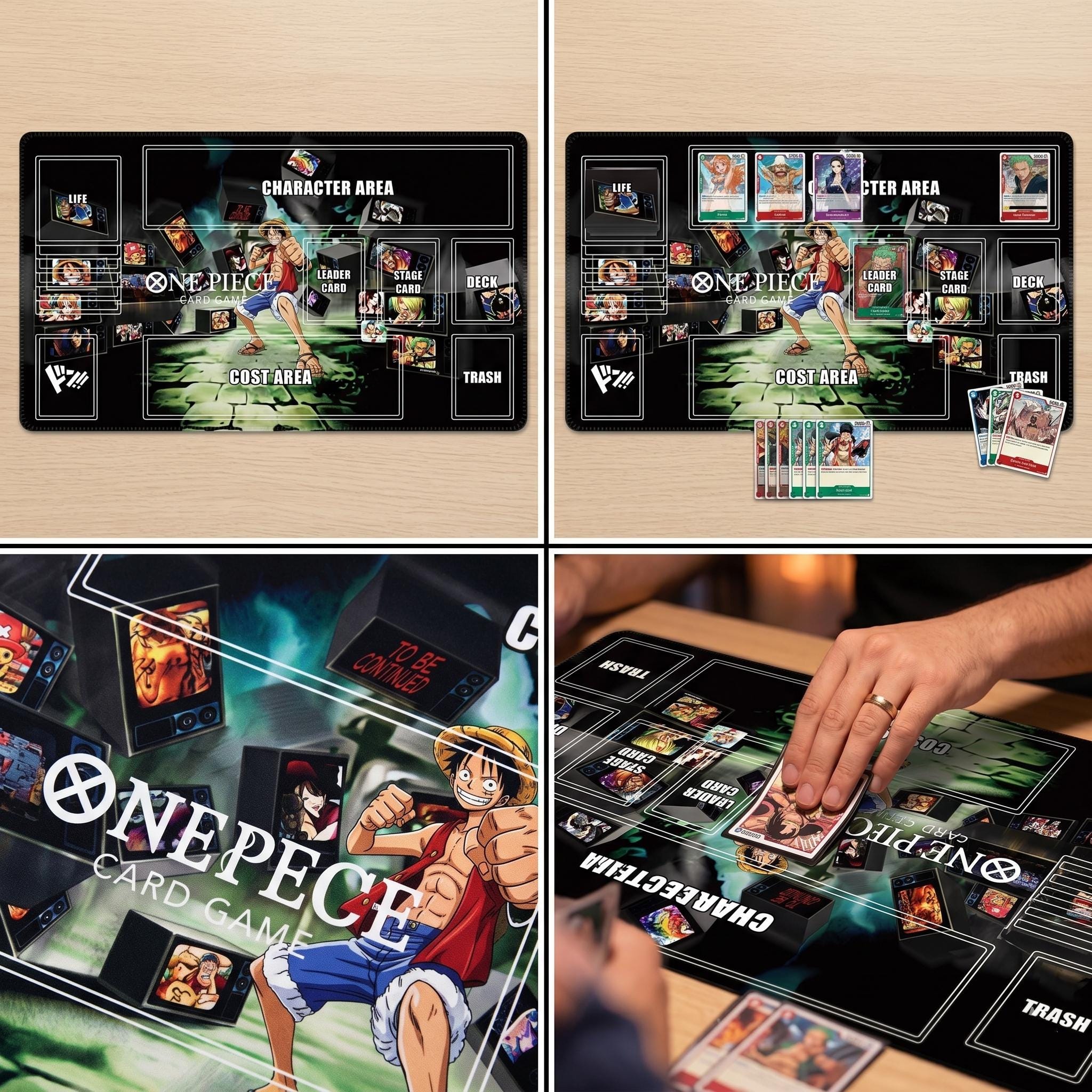 Monkey D. Luffy Straw Hat Crew One Piece Playmat