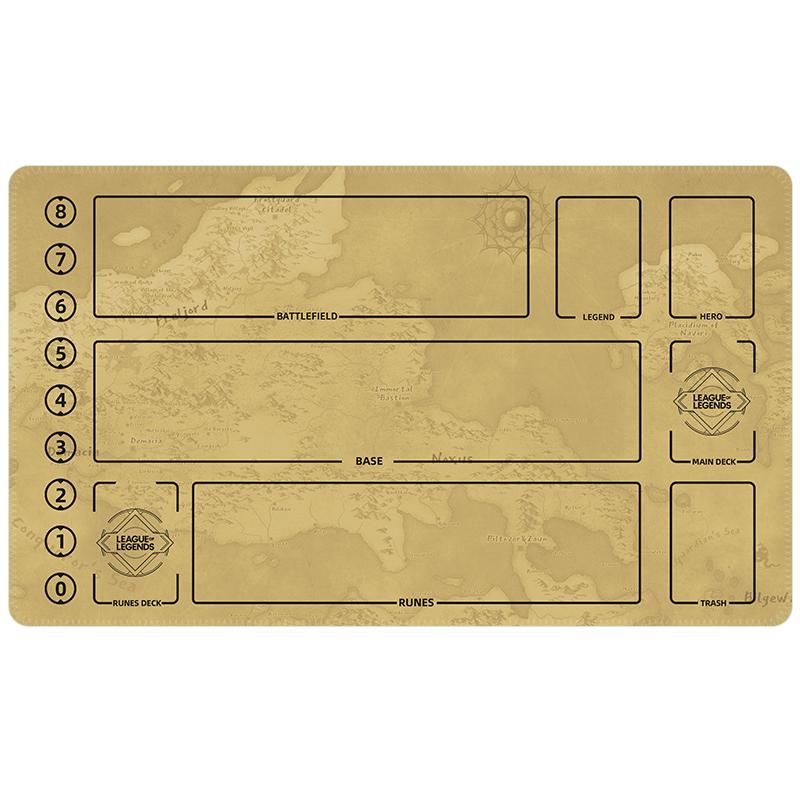 League of Legends Playmat – Riftbound Battlefield TCG Gaming Mat with Zones 24 x 14 in Tournament Style
