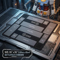 Gundam Card Game 2 Player Playmat, Duo Battle Mat with Zones, Large 24x24 TCG Desk Mat, Professional Two Player Layout, Anime Card Game Mat