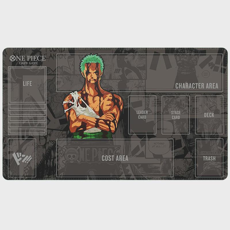 One Piece Card Game Playmat - Roronoa Zoro Nothing Happened Manga Style TCG Play Mat - Anime Trading Card Game Desk Mat & Mousepad