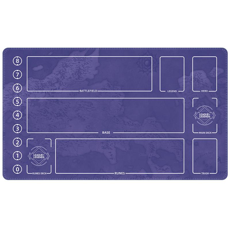 League of Legends Playmat – Riftbound Battlefield TCG Gaming Mat with Zones 24 x 14 in Tournament Style