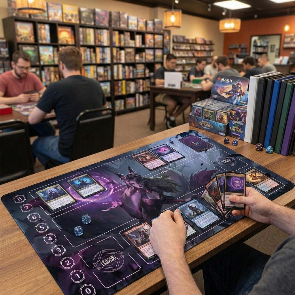Ahri Riftbound Playmat – League of Legends Inspired TCG Surface (24" x 14")
