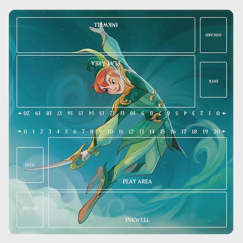 Duo Lorcana Playmat | 2 Player TCG Battle Mat | Multi-Color Lorcana Duo Mat | Two-Player Layout | 24 x 24 inches