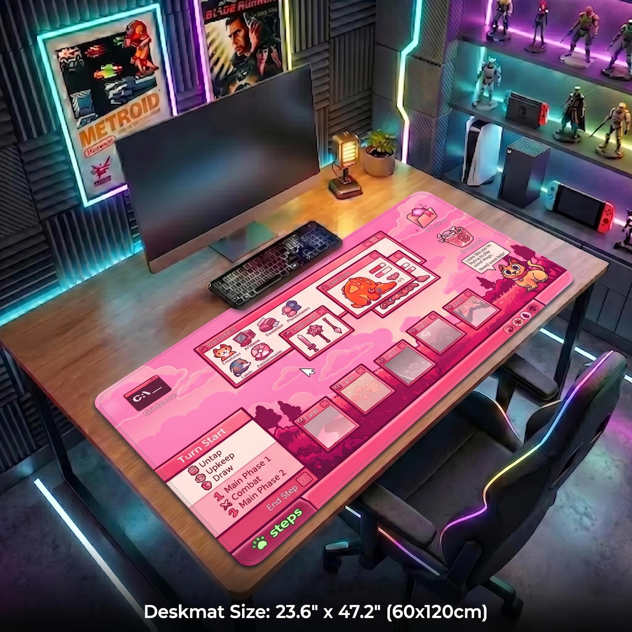Magic Pink Gaming Desk Mat | Mousepads | Available in Multiple Sizes