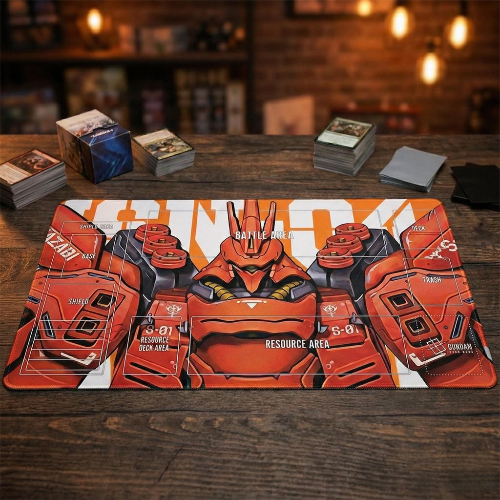 S-01 Gundam Trading Card Game Playmat, 24x14" Table Mat, Mobile Suit Desk Mat