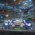 GN-001 Exia Gundam TCG Playmat, 24x14" Mobile Suit Desk Mat, Pro Card Gaming Pad, Fan Art Gamer Gift