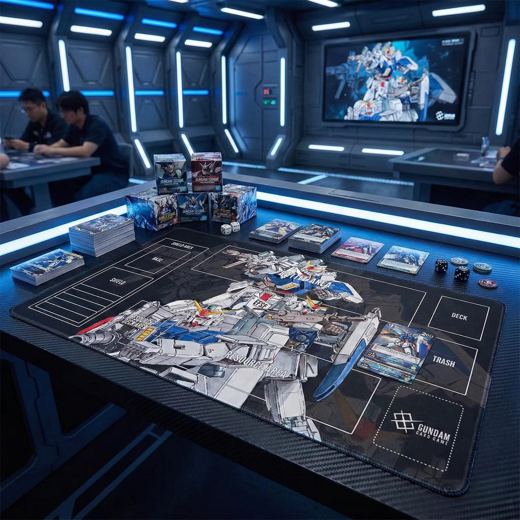 RX-79 Gundam TCG Playmat, 24x14" Mobile Suit Desk Mat, Pro Card Gaming Pad, Fan Art Gamer Gift