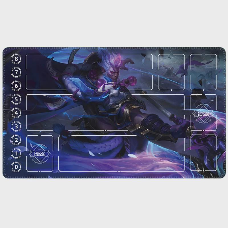 Yasou Arcana Riftbound LOL Playmat - League of Legends Inspired Trading Card Game - 24" x 14" inches (600 x 350 x 2 mm) Stitched Edges