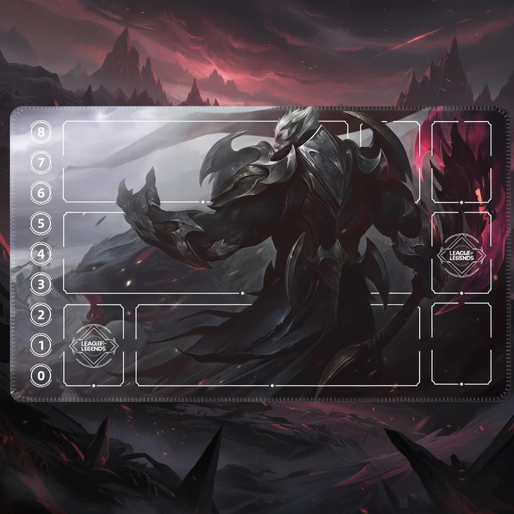 Darius League of Legends Riftbound Playmat | Trading Card Game Pad | LOL Desk Mat | 24" x 14" inches Stitched Edges