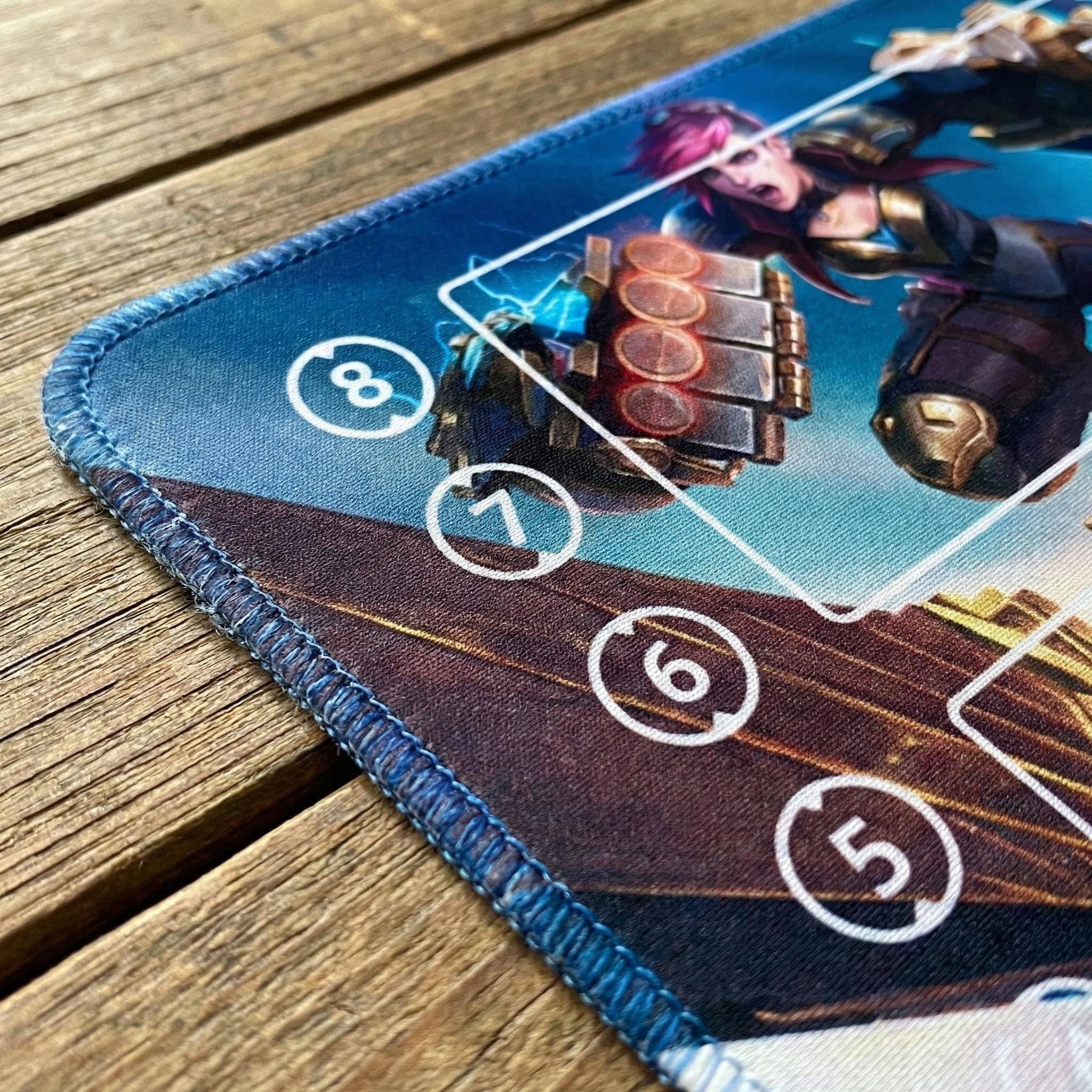 League of Legends TCG Playmat - Yasuo Vi Senna Lulu Volibear Card Mat - LoL Desk Mat with Zones - Stitched Edge Gaming Mousepad - Gamer Gift
