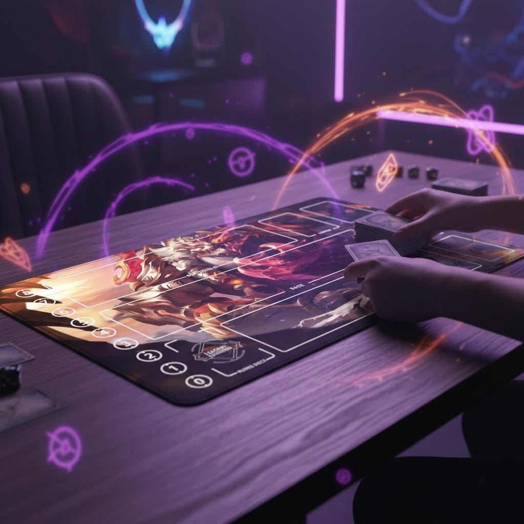 Volibear League of Legends Riftbound Playmat | Trading Card Game Pad | LOL Desk Mat | 24" x 14" inches Stitched Edges