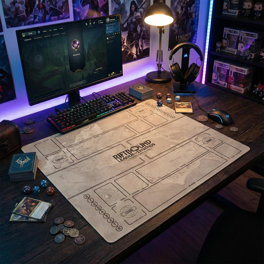 Riftbound League of Legends Playmat – Two Player TCG Battlefield 24 x 24