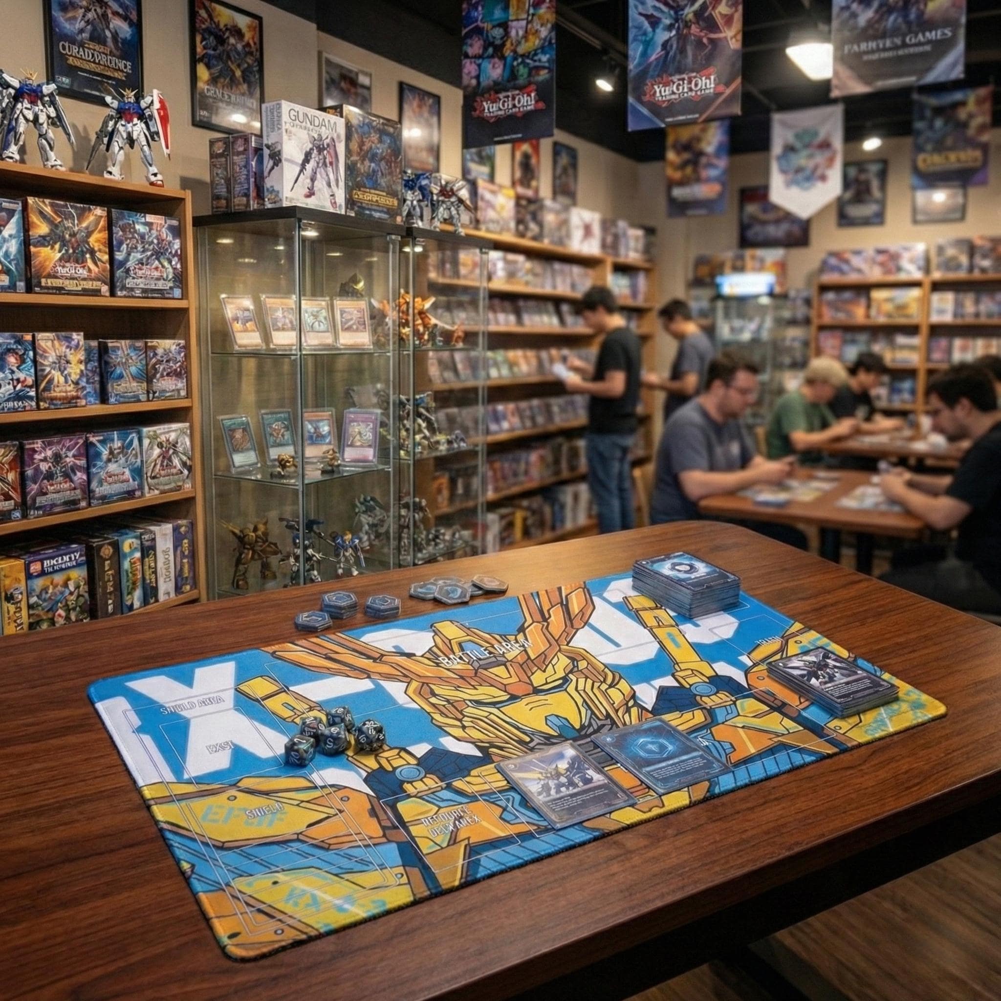 Gundam RX-0 Unicorn 03 Phenex TCG Playmat, 24x14" Mobile Suit Desk Mat, Non-Slip Rubber, Pro Card Pad, Sci-Fi Robot Gamer Gift, Mouse Pad