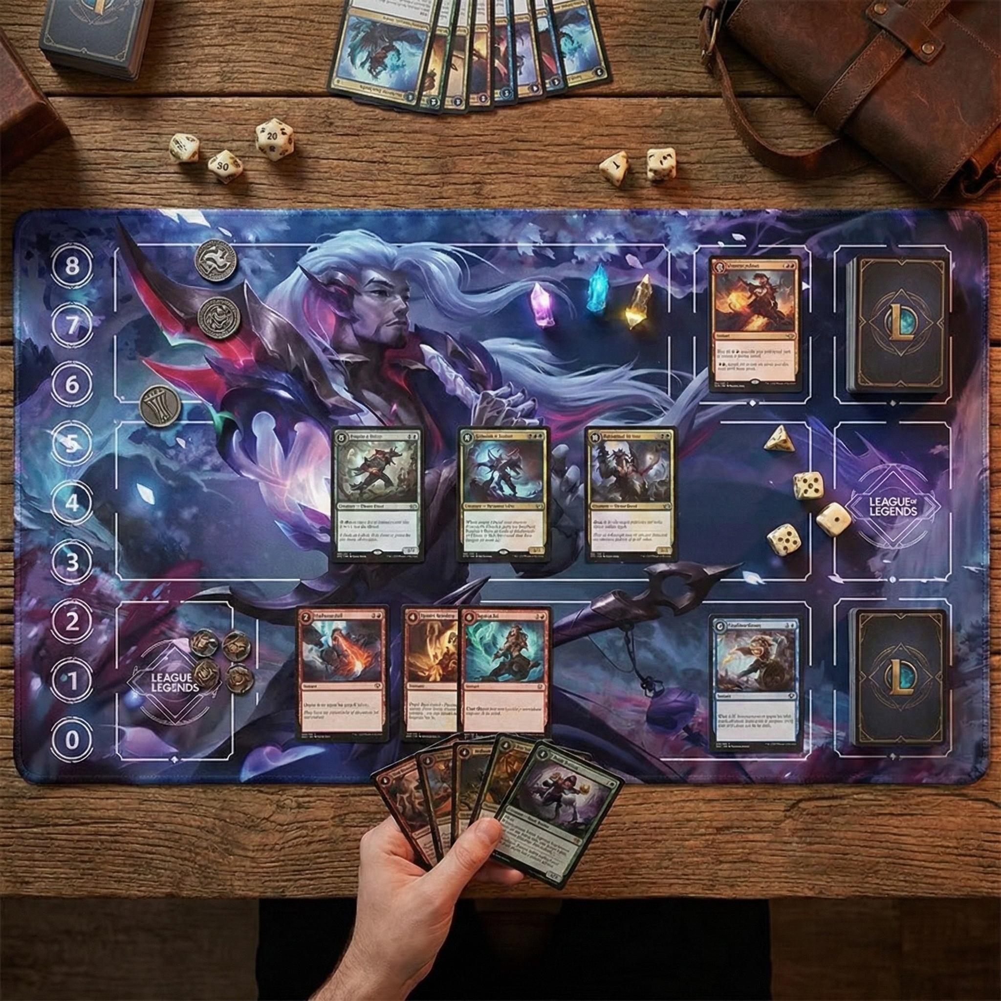 Yone Arcana Riftbound LOL Playmat - League of Legends Inspired Trading Card Game - 24" x 14" inches (600 x 350 x 2 mm) Stitched Edges