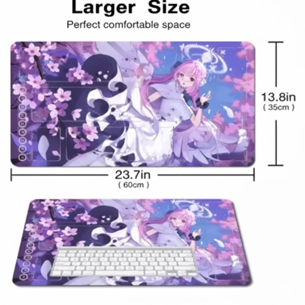 Mika Misono Magic The Gathering Playmat | MTG Commander EDH | TCG Gaming Mat with Stitched Edges | Card Game Desk Mat | 24x14 inches