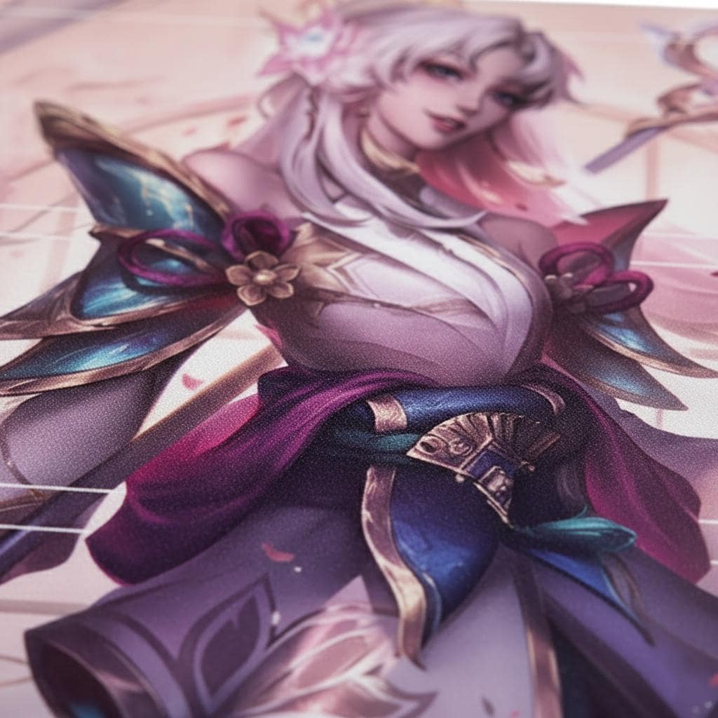 Lux Spirit Blossom Arcana Riftbound LOL Playmat - League of Legends Inspired Trading Card Game - 24" x 14" inches Stitched Edges