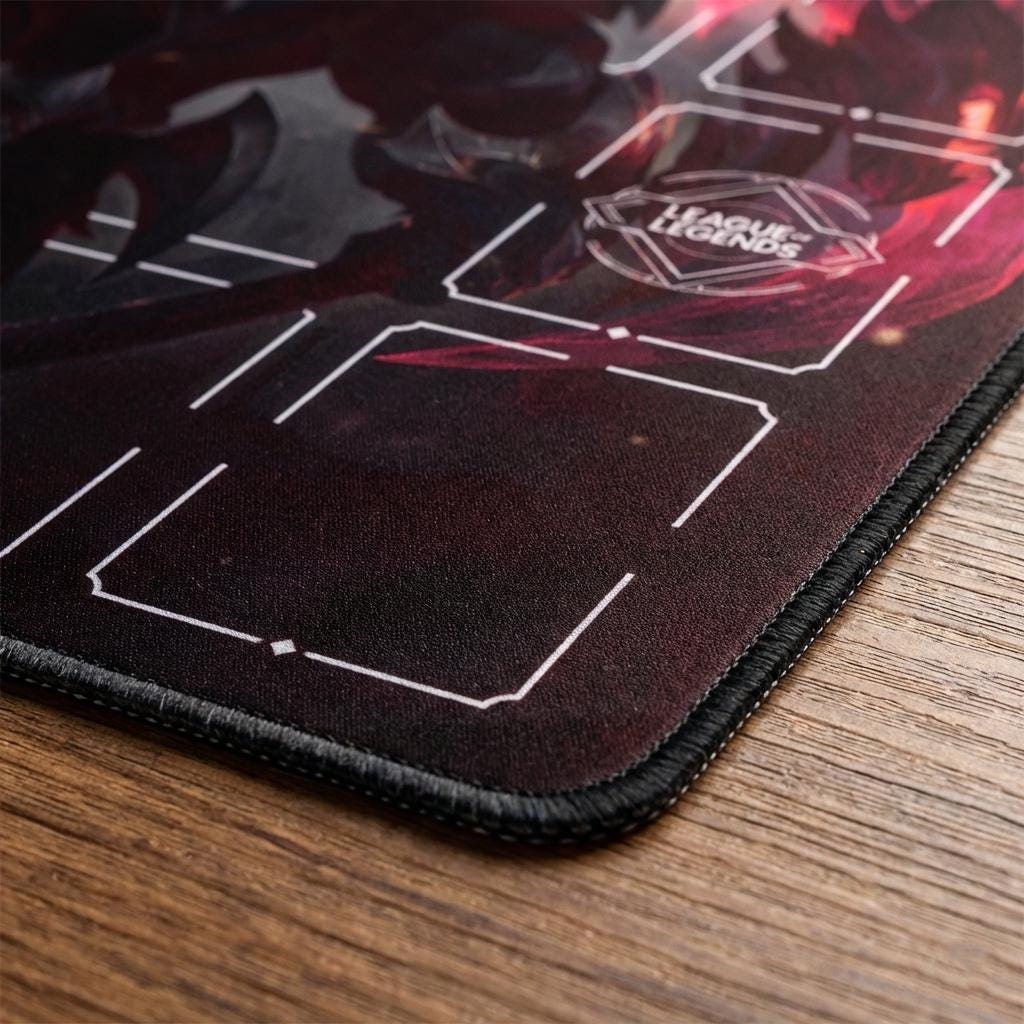 Darius League of Legends Riftbound Playmat | Trading Card Game Pad | LOL Desk Mat | 24" x 14" inches Stitched Edges
