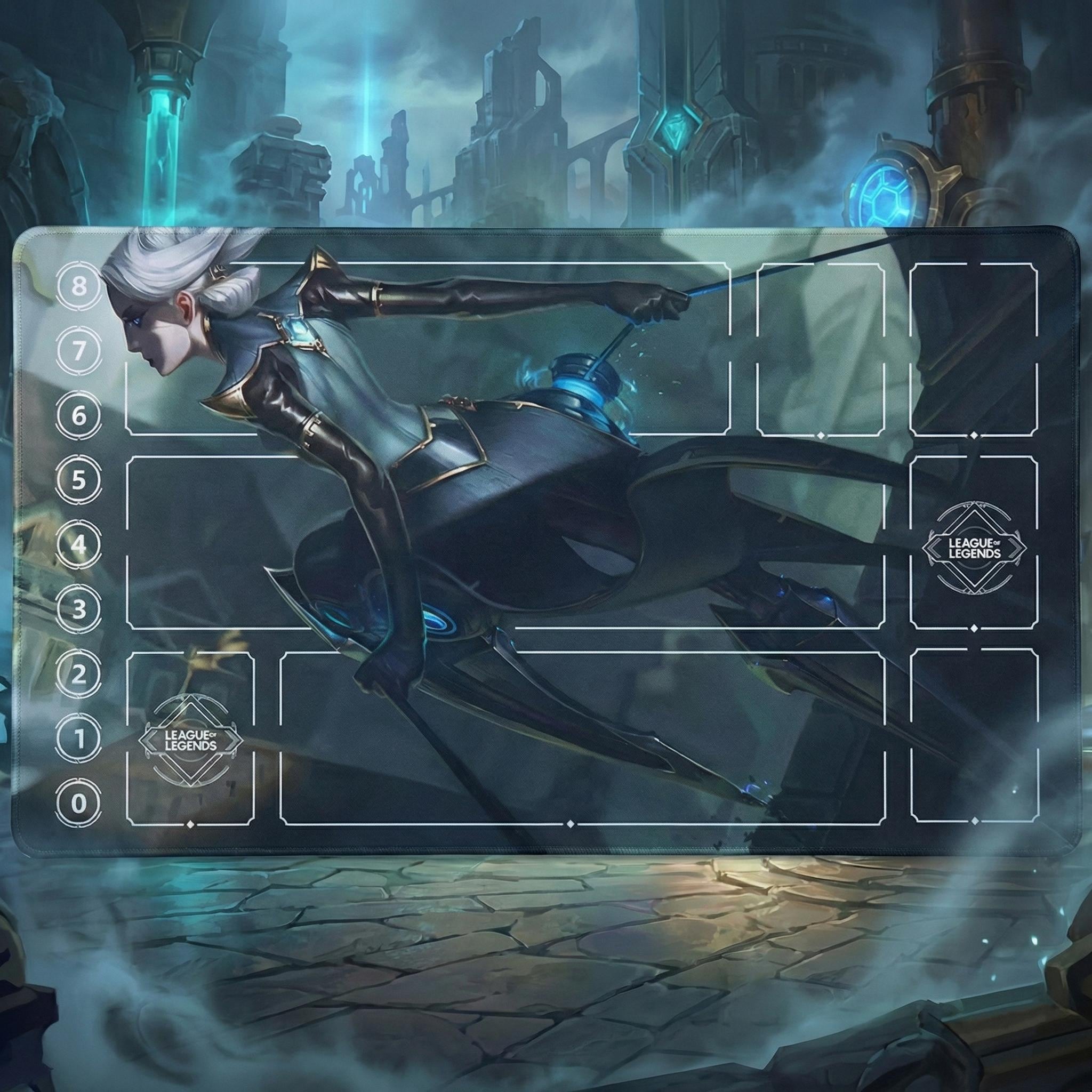 Camille League of Legends Riftbound Playmat | Trading Card Game Pad | LOL Desk Mat | 24" x 14" inches Stitched Edges