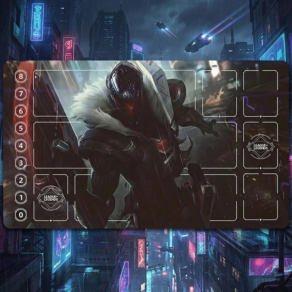 Pyke League of Legends Riftbound Playmat | Trading Card Game Pad | LOL Desk Mat | 24" x 14" inches Stitched Edges