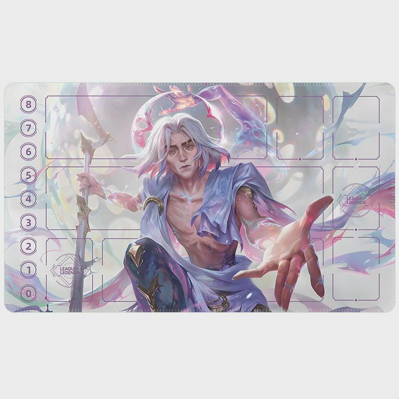 Viego League of Legends Riftbound Playmat | Trading Card Game Pad | LOL Desk Mat | 24" x 14" inches Stitched Edges
