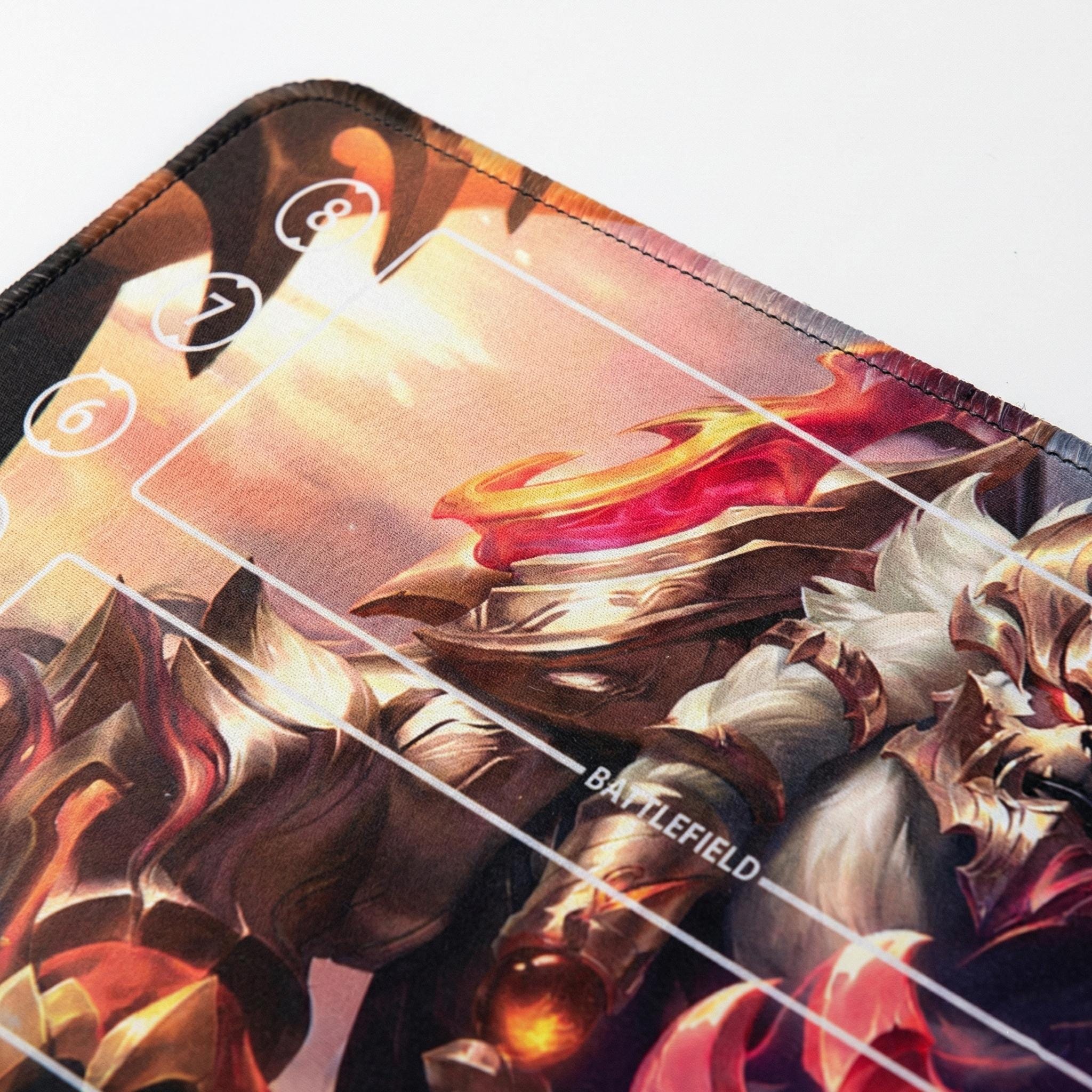 Volibear League of Legends Riftbound Playmat | Trading Card Game Pad | LOL Desk Mat | 24" x 14" inches Stitched Edges