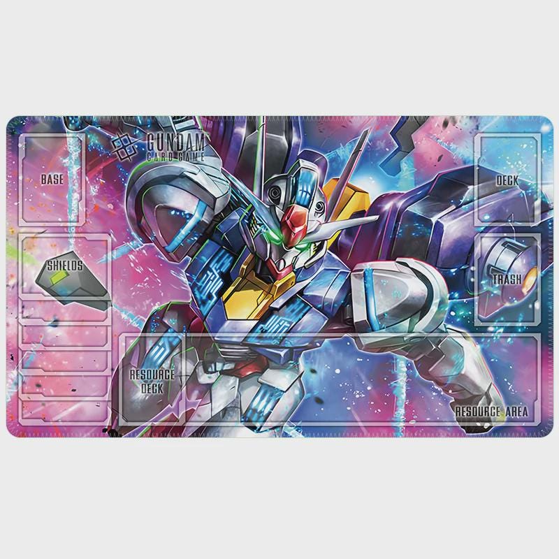 Gundam Aerial Card Game Playmat | Witch from Mercury Zones 24x14 | Mecha Mobile Suit TCG Mat | Custom Anime Desk Mat Gift for Gamers