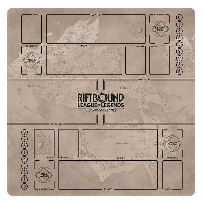 Riftbound League of Legends Playmat – Two Player TCG Battlefield 24 x 24
