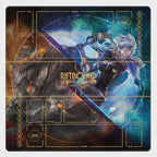 Aatrox & Riven Riftbound Playmat Two Players - League of Legends Trading Card Game - Duo Zones Battlefield 24" x 24" inches (60x60 cm)