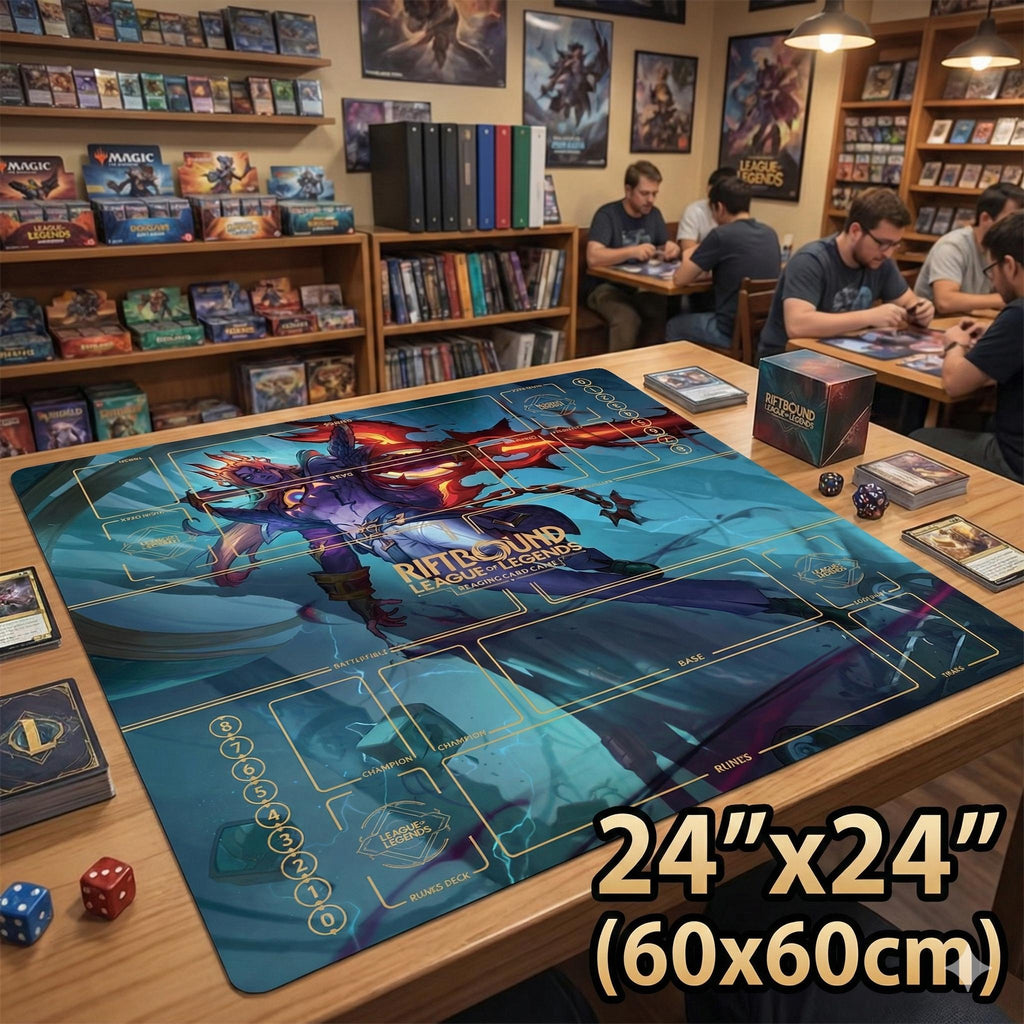 Viego Riftbound Playmat Two Players - League of Legends Trading Card Game - Duo Zones Battlefield 24" x 24" inches (60x60 cm)