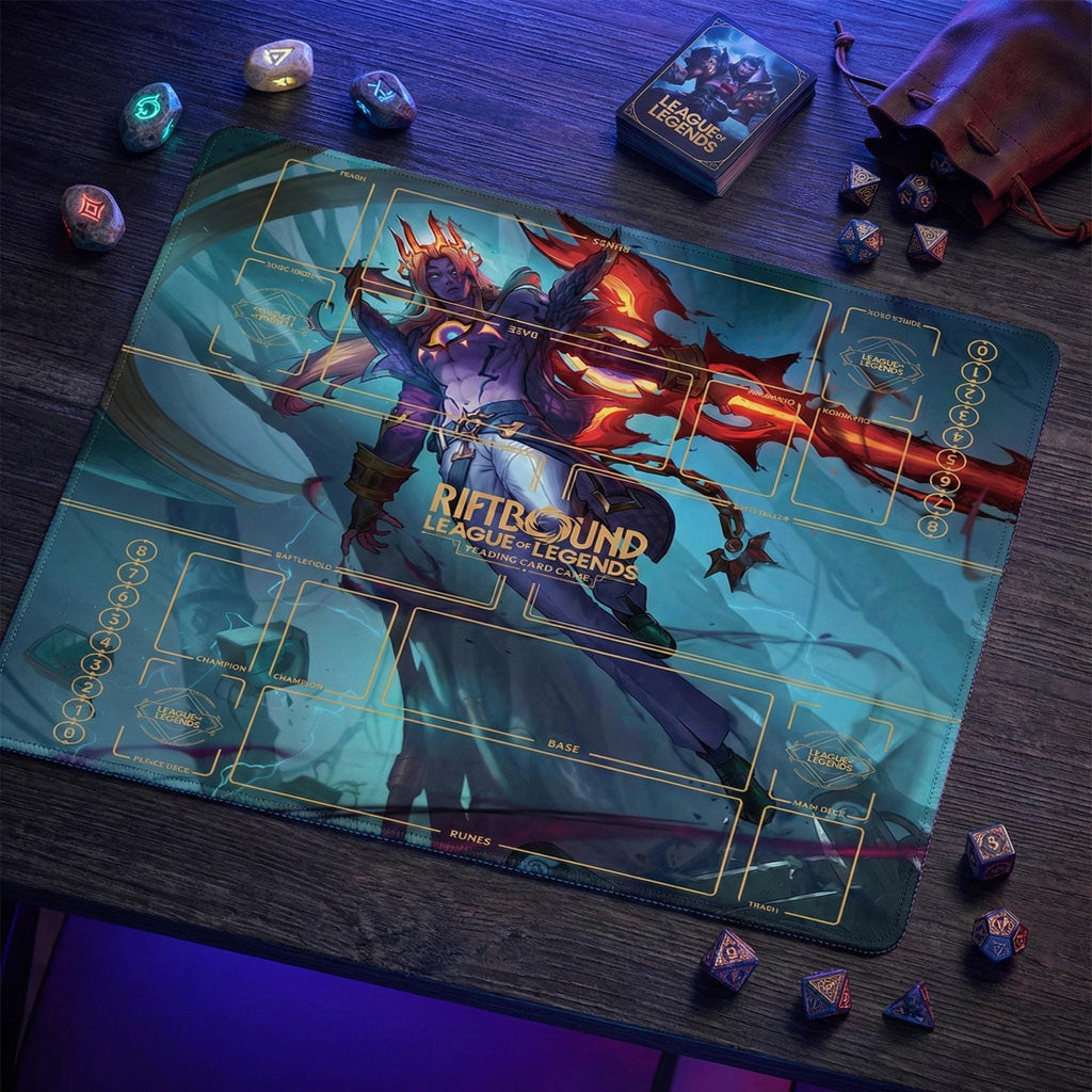 Viego Riftbound Playmat Two Players - League of Legends Trading Card Game - Duo Zones Battlefield 24" x 24" inches (60x60 cm)