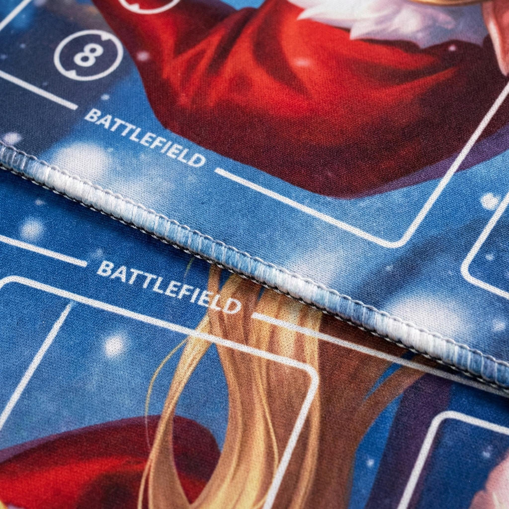 Jinx Ambitious Elf League of Legends Riftbound Playmat | LOL Trading Card Game Table Mat | Jinx Desk Mat | 24" x 14" inches Stitched Edges