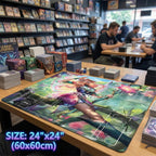 Seraphine Riftbound Playmat Two Players - League of Legends Trading Card Game - Duo Zones Battlefield 24" x 24" inches (60x60 cm)