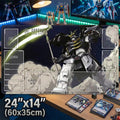 Deathscythe Hell Gundam TCG Playmat with Zones | 24x14 Large Card Game Mat & Desk Mousepad | XXXG-01D2 Gundam Wing Gaming Gift Accessories