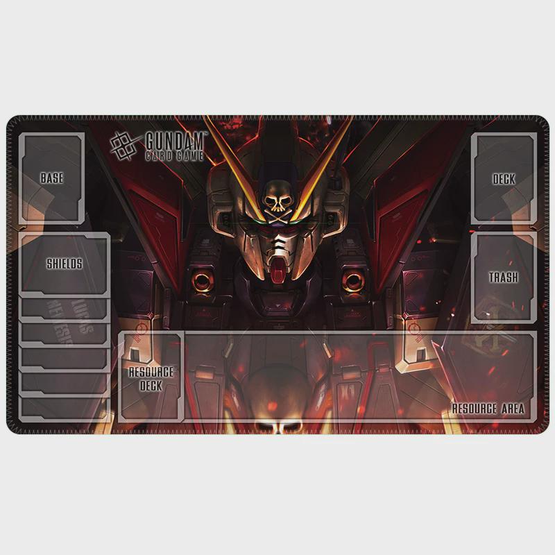 Gundam Card Game Playmat with Zones | 24x14 inches Card Mat for GCG Gift | Crossbone Gundam X-1