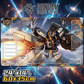 Gundam Card Game Playmat with Zones,RX-178 Mk-II Mecha Anime Desk Mat, 24x14 TCG Gaming Mat, Sci-Fi Gift for Gamers, Stitched Edge Battlemat